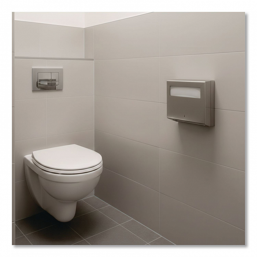 Stainless Steel Toilet Seat Cover Dispenser, ClassicSeries, 15.75 x 2 x 11, Satin Finish (221)