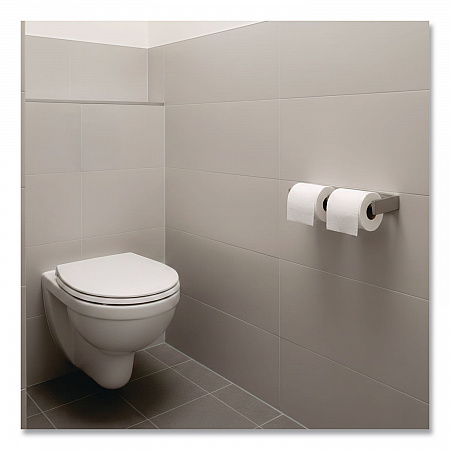 ClassicSeries Toilet Tissue Dispenser for Two Rolls, Controlled Delivery, 12.5 x 4 86 x 1.5, Black/Aluminum (274)