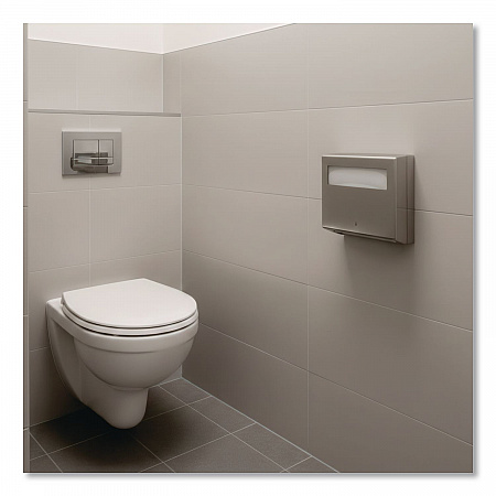 Stainless Steel Toilet Seat Cover Dispenser, ConturaSeries, 15.75 x 2.25 x 11.25, Satin Finish (4221)