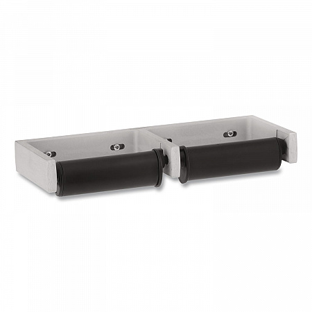 ClassicSeries Toilet Tissue Dispenser for Two Rolls, Controlled Delivery, 12.5 x 4 86 x 1.5, Black/Aluminum (274)