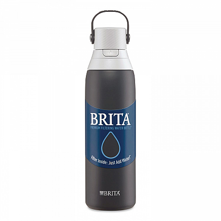 Stainless Steel Filtered Water Bottle. 20 oz, Carbon (36447)