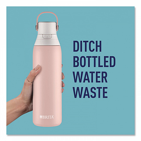 Stainless Steel Filtered Water Bottle, 20 oz, Rose (36452)
