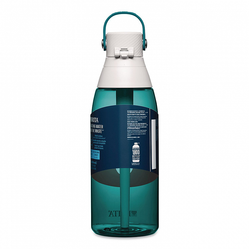 Plastic Filtered Water Bottle, 36 oz, Sea Glass (36524)