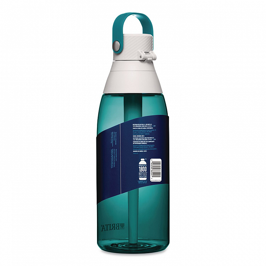 Plastic Filtered Water Bottle, 36 oz, Sea Glass (36524)