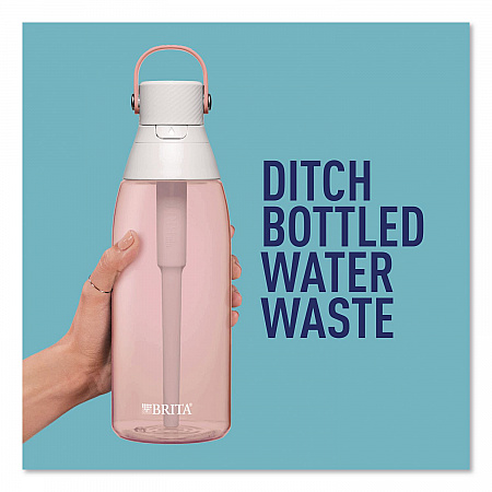 Plastic Filtered Water Bottle, 36 oz, Blush (36525)