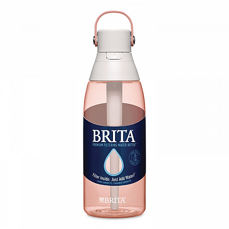 Plastic Filtered Water Bottle, 36 oz, Blush (36525)