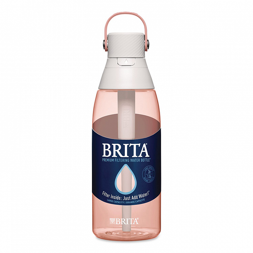 Plastic Filtered Water Bottle, 36 oz, Blush (36525)