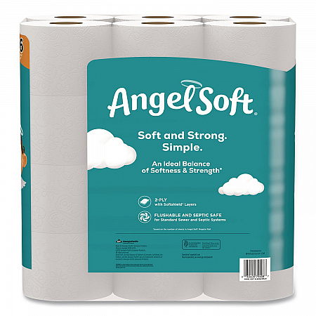 Mega Toilet Paper, Septic Safe, 2-Ply, White, 320 Sheets/Roll, 24 Rolls/Pack (794085)