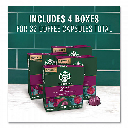Caffe Verona Vertuo Pod, 8/Pack, 4 Packs/Box (117661)