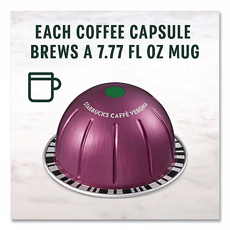 Caffe Verona Vertuo Pod, 8/Pack, 4 Packs/Box (117661)