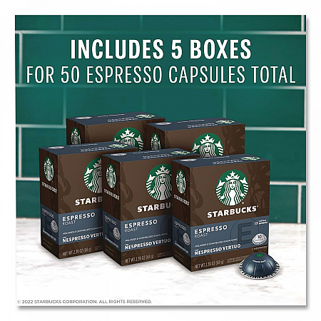 Espresso Roast Vertuo Pod, 10/Pack, 5 Packs/Box (117662)