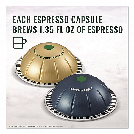 Vertuo Pods Variety Pack, Blonde Espresso Roast/Espresso Roast, 50/Box (117668)