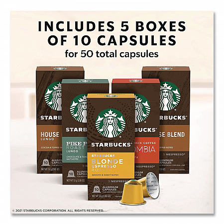 Original Line Variety Pack, Blonde Espresso/Columbia/House Blend/Pike Place Original Pods, 50/Box (109044)