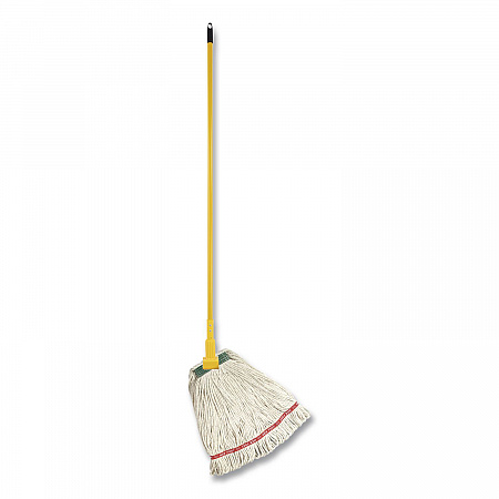Super Stitch Cotton Looped End Wet Mop, 20 oz, White, 1