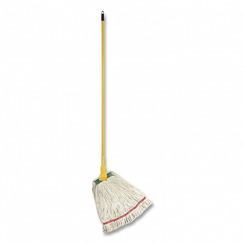 Super Stitch Cotton Looped End Wet Mop, 20 oz, White, 1" Headband, 6/Carton (11206WH00CT)