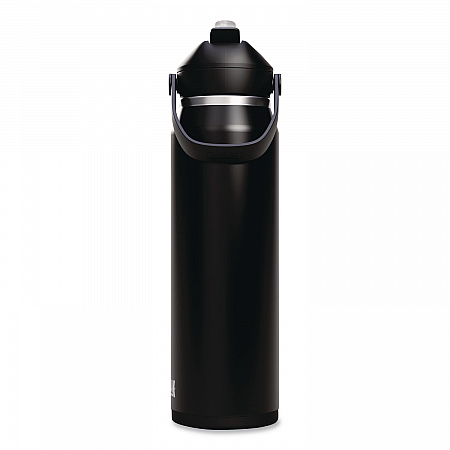 Thrive FlipStraw Stainless Steel Vacuum Insulated Water Bottle, 32 oz, Black (2855001001)