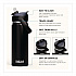 Thrive FlipStraw Stainless Steel Vacuum Insulated Water Bottle, 32 oz, Black (2855001001)