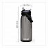 Thrive FlipStraw Plastic Water Bottle, 32 oz, Charcoal (2852001001)