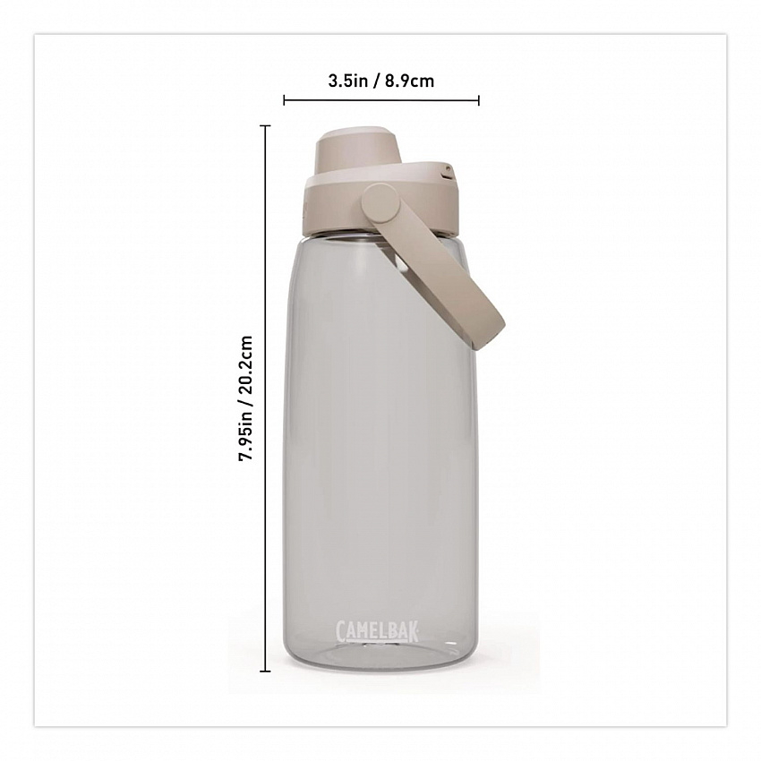 Thrive FlipStraw Plastic Water Bottle, 32 oz, Clear (2852102001)