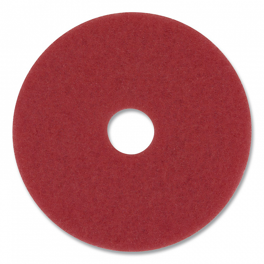 Low-Speed Buffer Floor Pads 5100, 13" Diameter, Red, 5/Carton (08388)