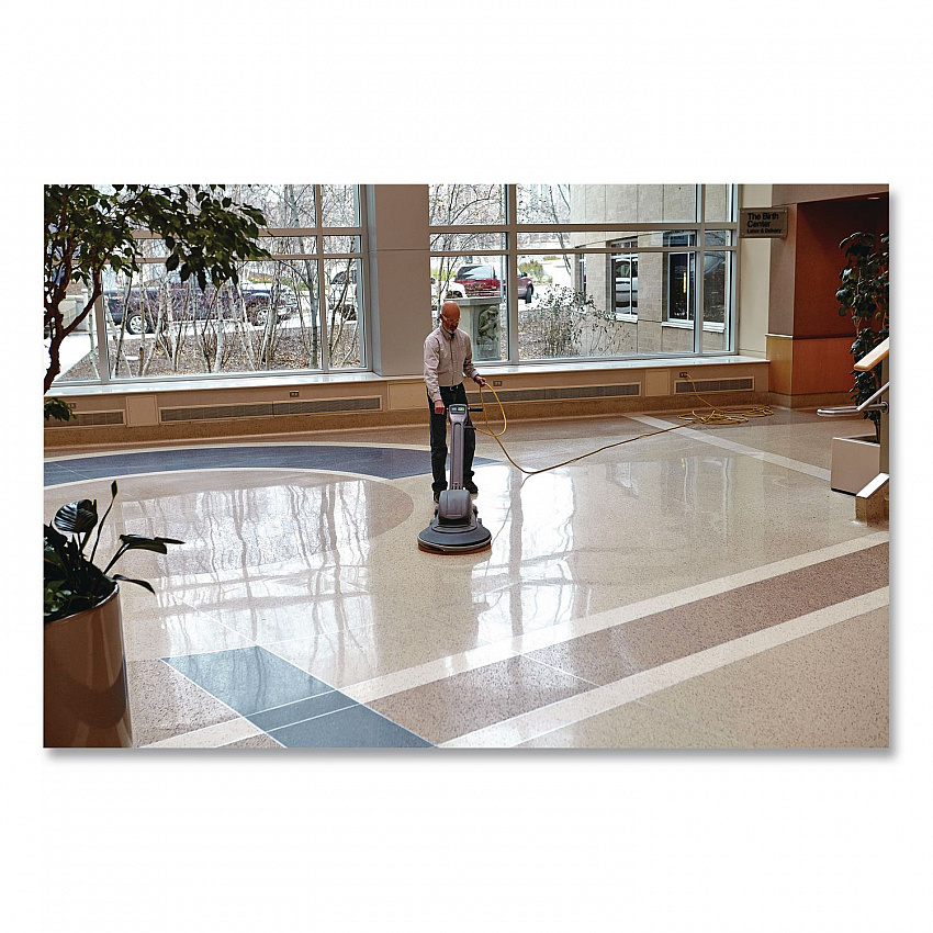 Low-Speed Buffer Floor Pads 5100, 13" Diameter, Red, 5/Carton (08388)