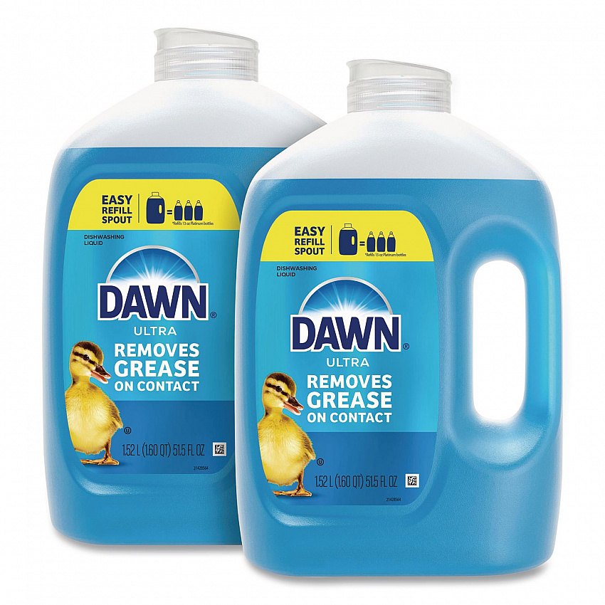 Ultra Dishwashing Liquid Refill Jug, Unscented, 51.5 oz Jug, 2/Carton (23262)