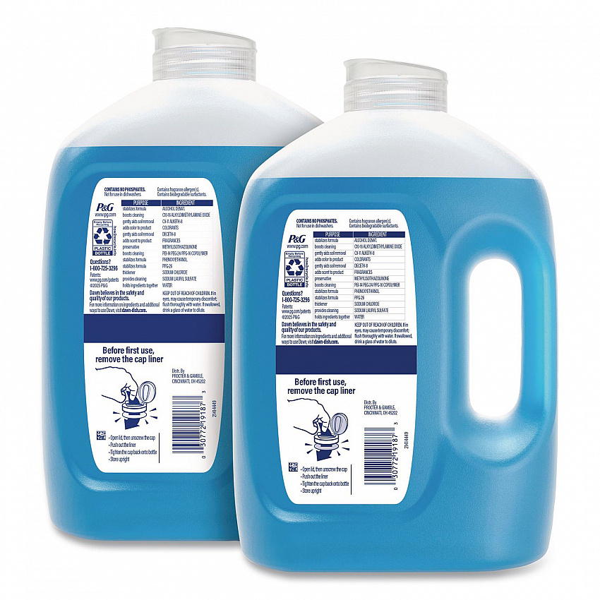Ultra Dishwashing Liquid Refill Jug, Unscented, 51.5 oz Jug, 2/Carton (23262)