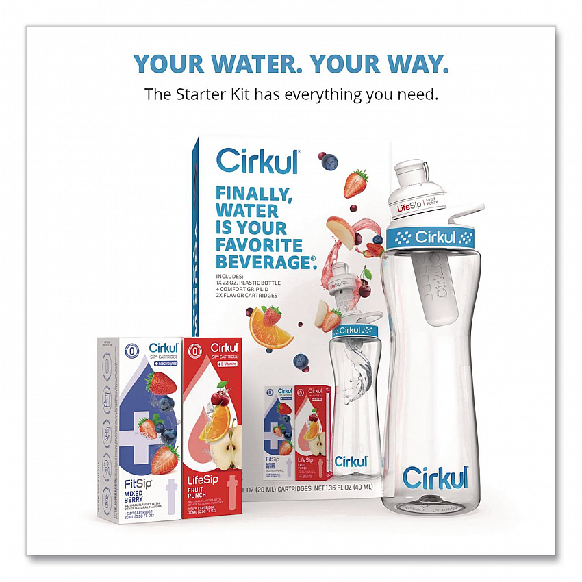 Flavor Water Bottle Kit, 22 oz, Clear (850021373375)