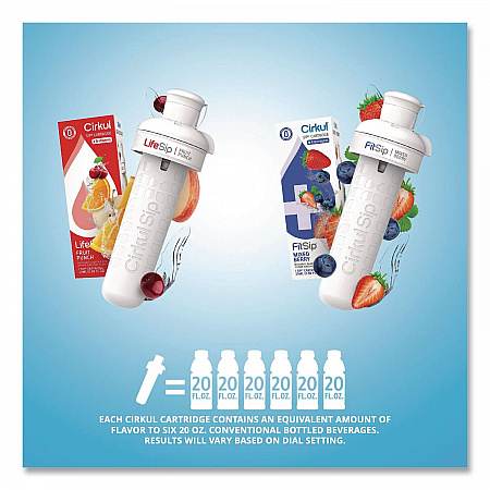 Flavor Water Bottle Kit, 22 oz, White (850021373382)