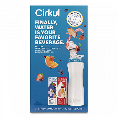 Flavor Water Bottle Kit, 22 oz, White (850021373382)