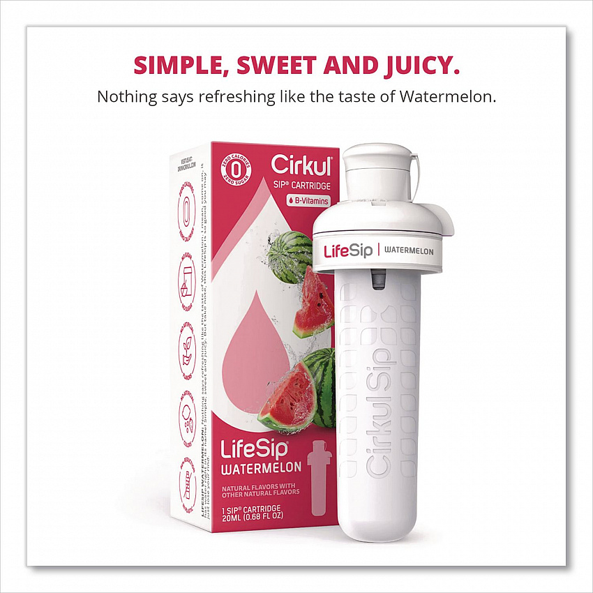 LifeSip Flavor Cartridge, Sugar-Free Watermelon (850021373412)