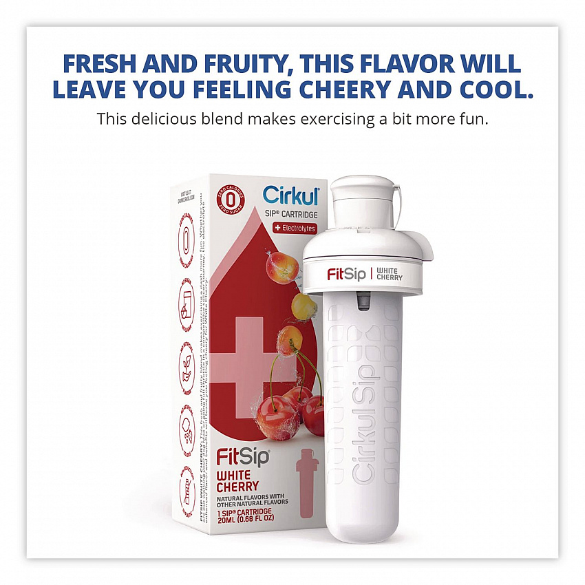 FitSip Flavor Cartridge, Sugar-Free White Cherry (850021373436)