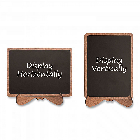 Mini Chalkboards, Black Surface, Brown Frame, 2.9 x 3.9, 10/Pack (MINICHLK)