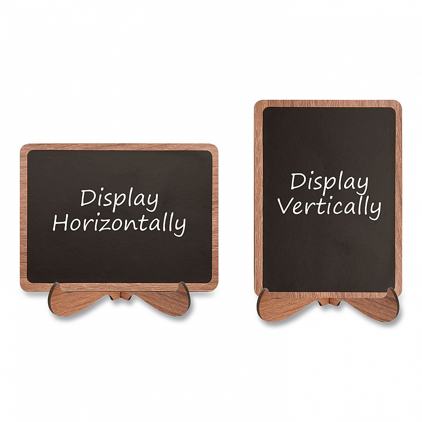 Mini Chalkboards, Black Surface, Brown Frame, 2.9 x 3.9, 10/Pack (MINICHLK)