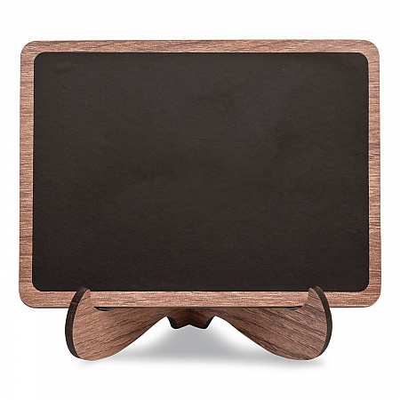 Mini Chalkboards, Black Surface, Brown Frame, 2.9 x 3.9, 10/Pack (MINICHLK)