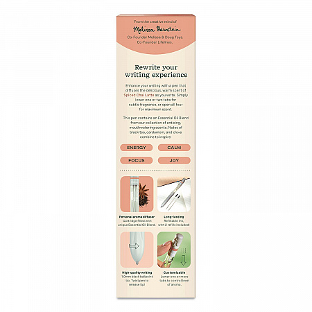 Essential Oil Blends Pen Diffuser, Spiced Chai Latte Scent, White (LL123121)