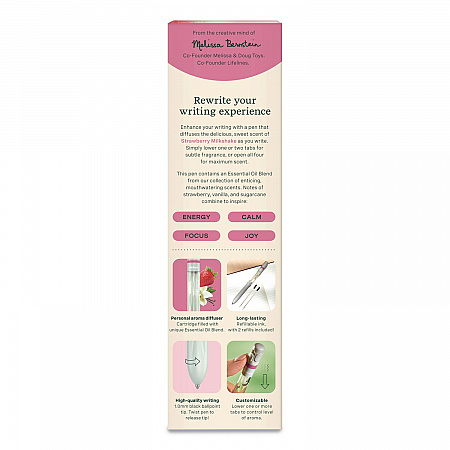 Essential Oil Blends Pen Diffuser, Strawberry Milkshake Scent, White (LL123123)