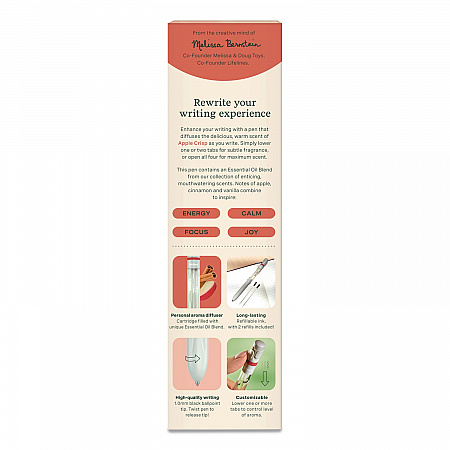 Essential Oil Blends Pen Diffuser, Apple Crisp Scent, White (LL123125)
