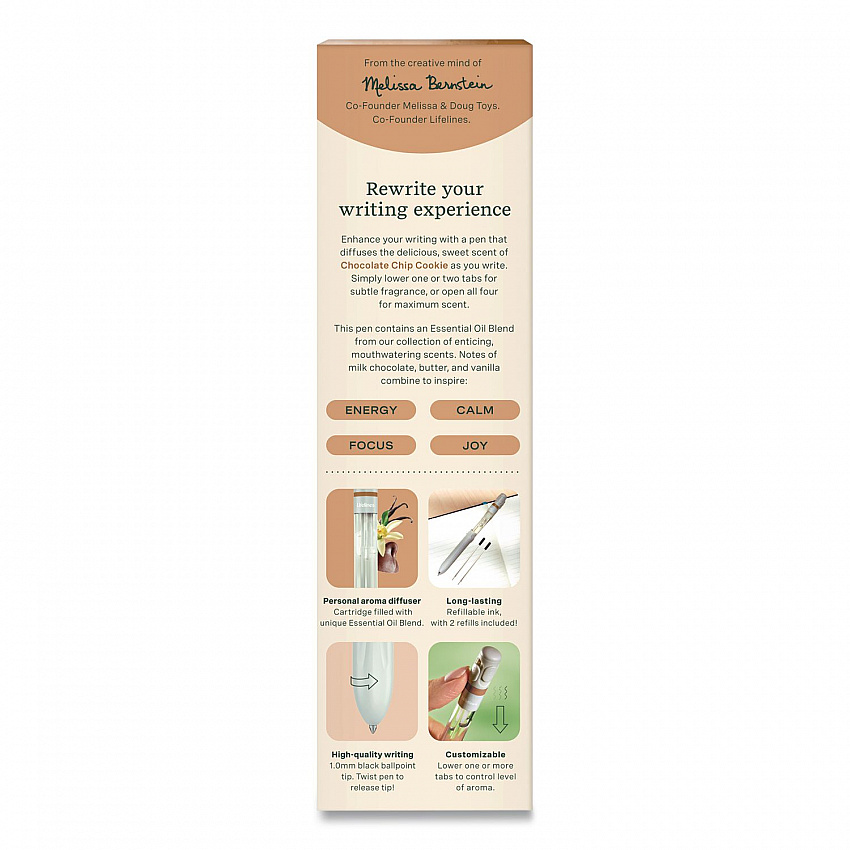 Essential Oil Blends Pen Diffuser, Chocolate Chip Cookie Scent, White (LL123126)