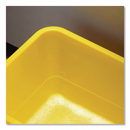 Glass Cleaning Bucket and Lid, 6 gal, Yellow (2221958)