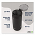 Cooper Stainless Steel Vacuum Insulated Water Bottle, 32 oz, Black (48909994006)