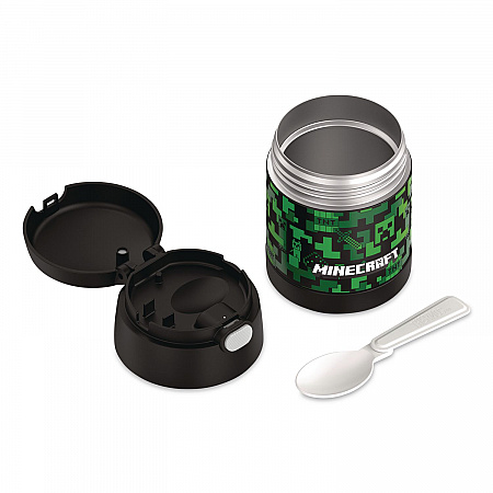 FUNTainer Minecraft Two-Compartment Food Jar, 10 oz, Black/Multicolor (F3102MI6)