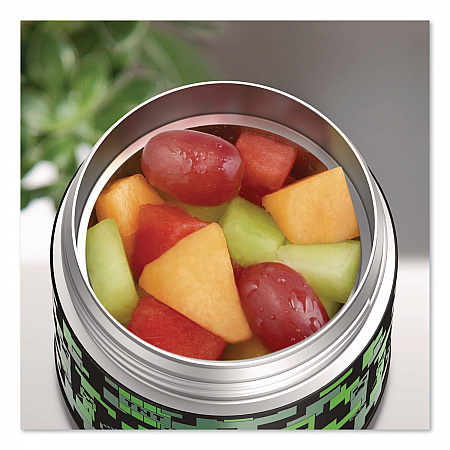FUNTainer Minecraft Two-Compartment Food Jar, 10 oz, Black/Multicolor (F3102MI6)