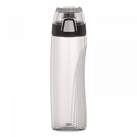 Tritan Plastic Hydration Water Bottle with Meter, 24 oz, Clear (THRHP4100CL6)