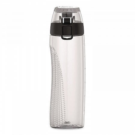 Tritan Plastic Hydration Water Bottle with Meter, 24 oz, Clear (THRHP4100CL6)