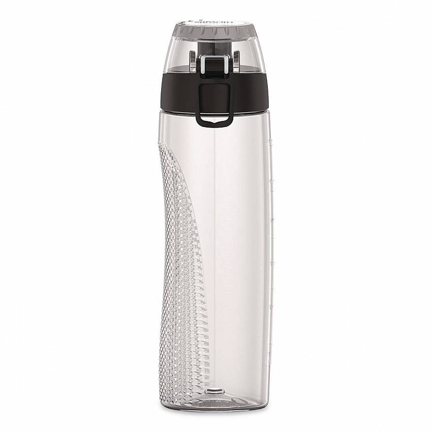 Tritan Plastic Hydration Water Bottle with Meter, 24 oz, Clear (THRHP4100CL6)