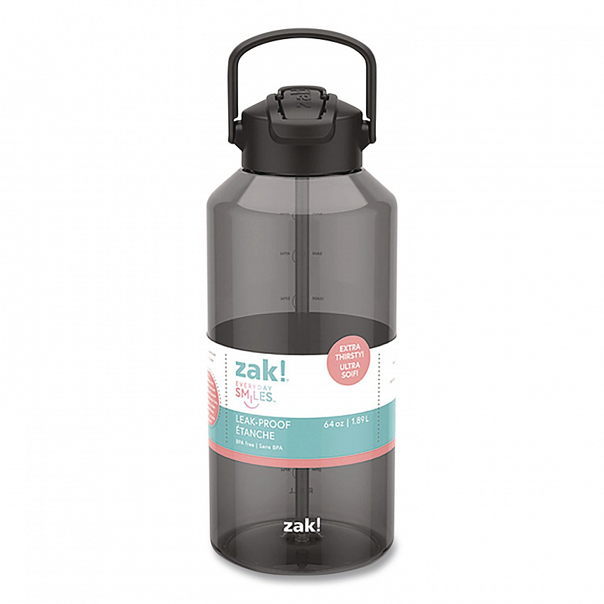 Liberty Plastic Water Bottle, 64 oz, Ebony (0015X270)