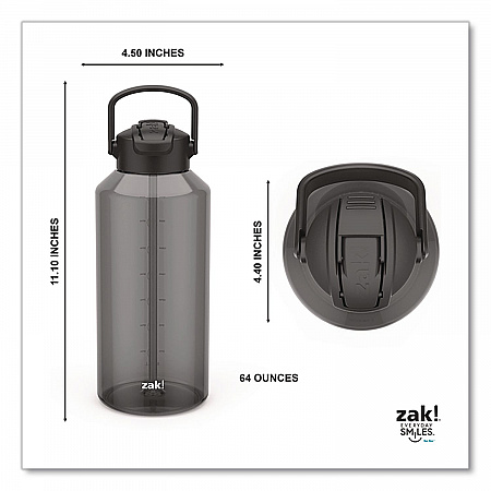 Liberty Plastic Water Bottle, 64 oz, Ebony (0015X270)