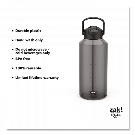 Liberty Plastic Water Bottle, 64 oz, Ebony (0015X270)