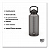 Liberty Plastic Water Bottle, 64 oz, Ebony (0015X270)